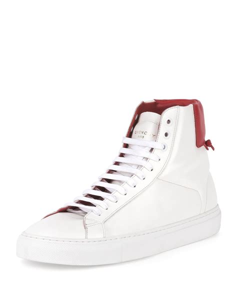 givenchy urban leather sneakers|givenchy white high top sneakers.